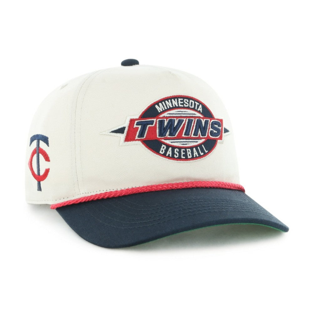 Minnesota Twins '47 Youth Frame Out Hitch Adjustable Hat - Natural/Navy Hats