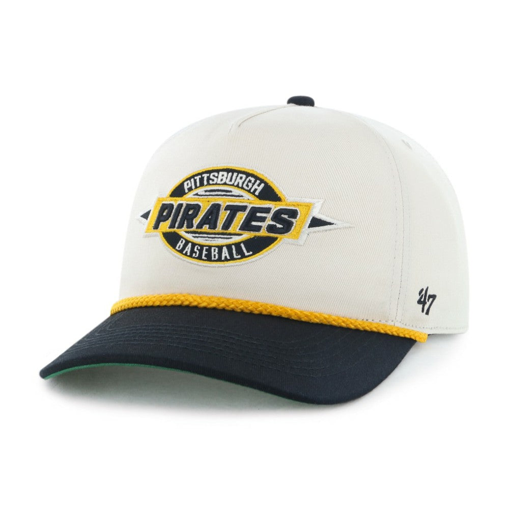 Pittsburgh Pirates '47 Youth Frame Out Hitch Adjustable Hat - Natural/Black Hats