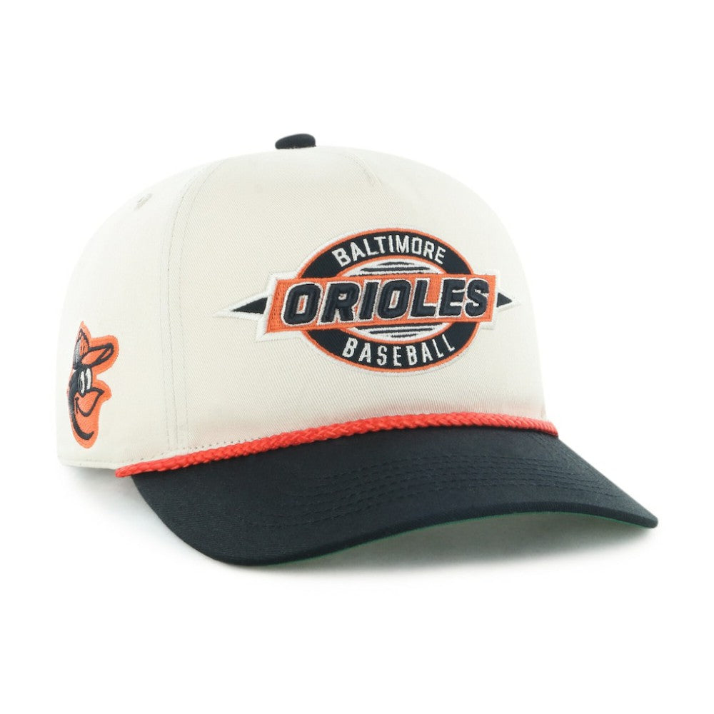 Baltimore Orioles '47 Youth Frame Out Hitch Adjustable Hat - Natural/Black Hats