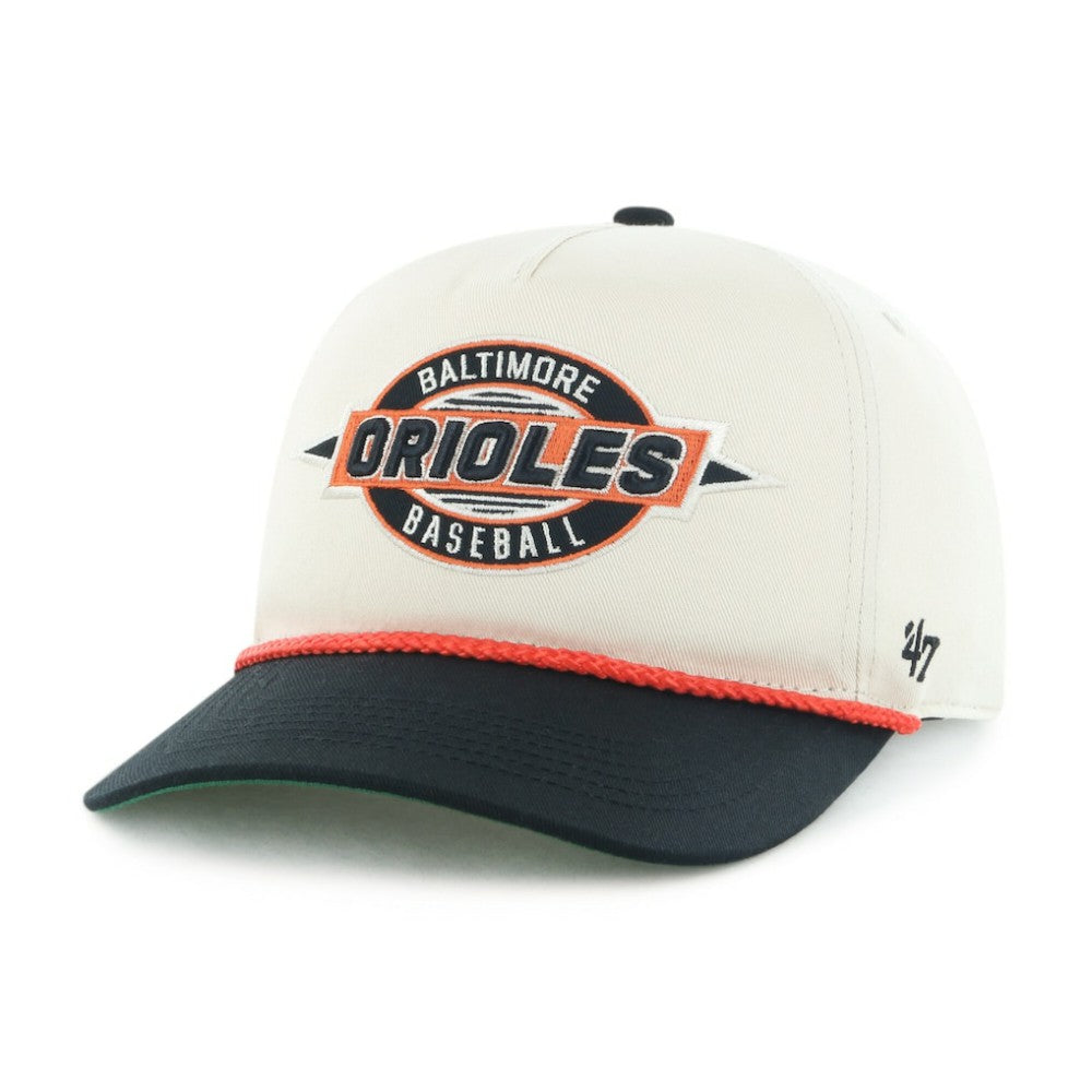 Baltimore Orioles '47 Youth Frame Out Hitch Adjustable Hat - Natural/Black Hats
