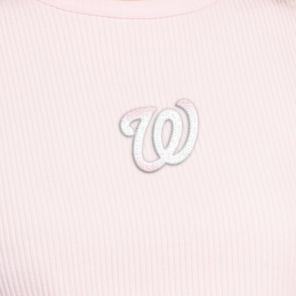Washington Nationals Starter Women's Pastels Ribbed Tank Top - Light Pink Tanks