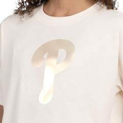 Philadelphia Phillies Starter Women's Pastels Boxy Cropped T-Shirt - Cream T-shirts