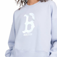 Boston Red Sox Starter Women's Pastels Boxy Fleece Sweatshirt - Light Blue Sweatshirts