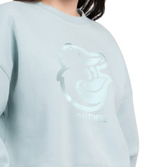Baltimore Orioles Starter Women's Pastels Boxy Fleece Sweatshirt - Mint Sweatshirts