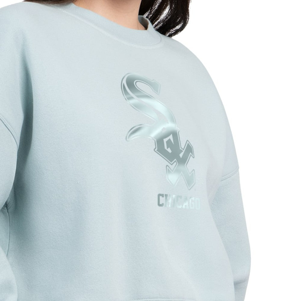 Chicago White Sox Starter Women's Pastels Boxy Fleece Sweatshirt - Mint Sweatshirts