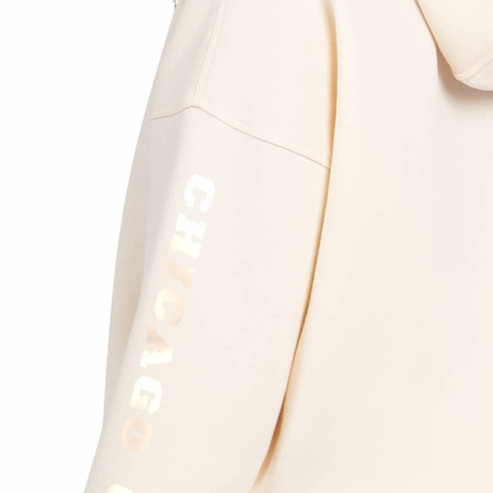 Chicago Cubs Starter Women's Pastel Relaxed Hoodie - Cream Hoodies