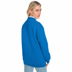 Detroit Lions Starter Women's Groovy Script Fleece Crewneck Sweatshirt - Blue Sweatshirts