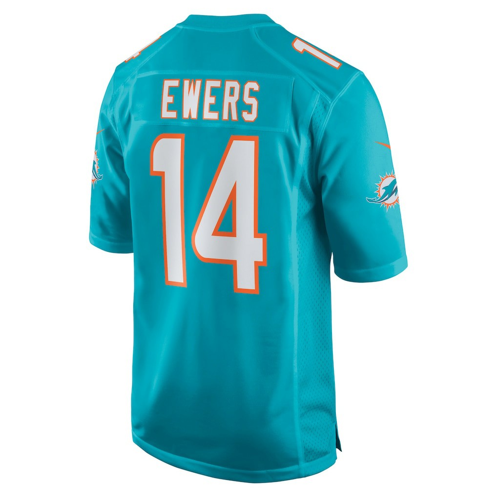 Quinn Ewers Miami Dolphins Team Game Jersey - Aqua Jerseys