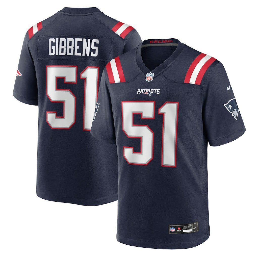 Jack Gibbens New England Patriots Team Game Jersey - Navy Jerseys