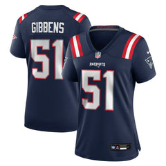 Jack Gibbens New England Patriots Women's Team Game Jersey - Navy Jerseys