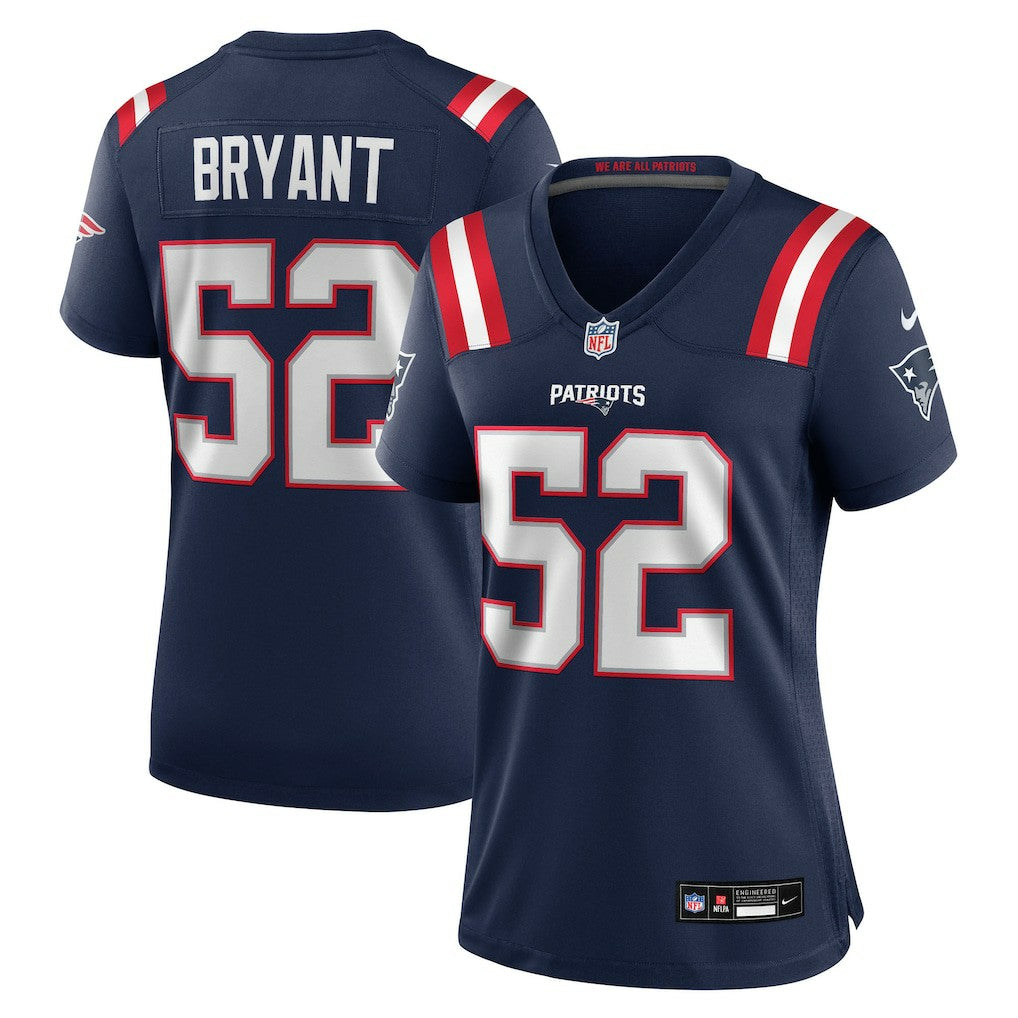 Marcus Bryant New England Patriots Women's Team Game Jersey - Navy Jerseys