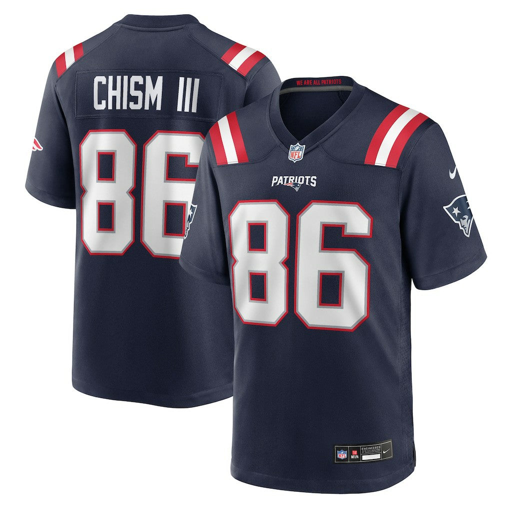 Efton Chism III New England Patriots Team Game Jersey - Navy Jerseys