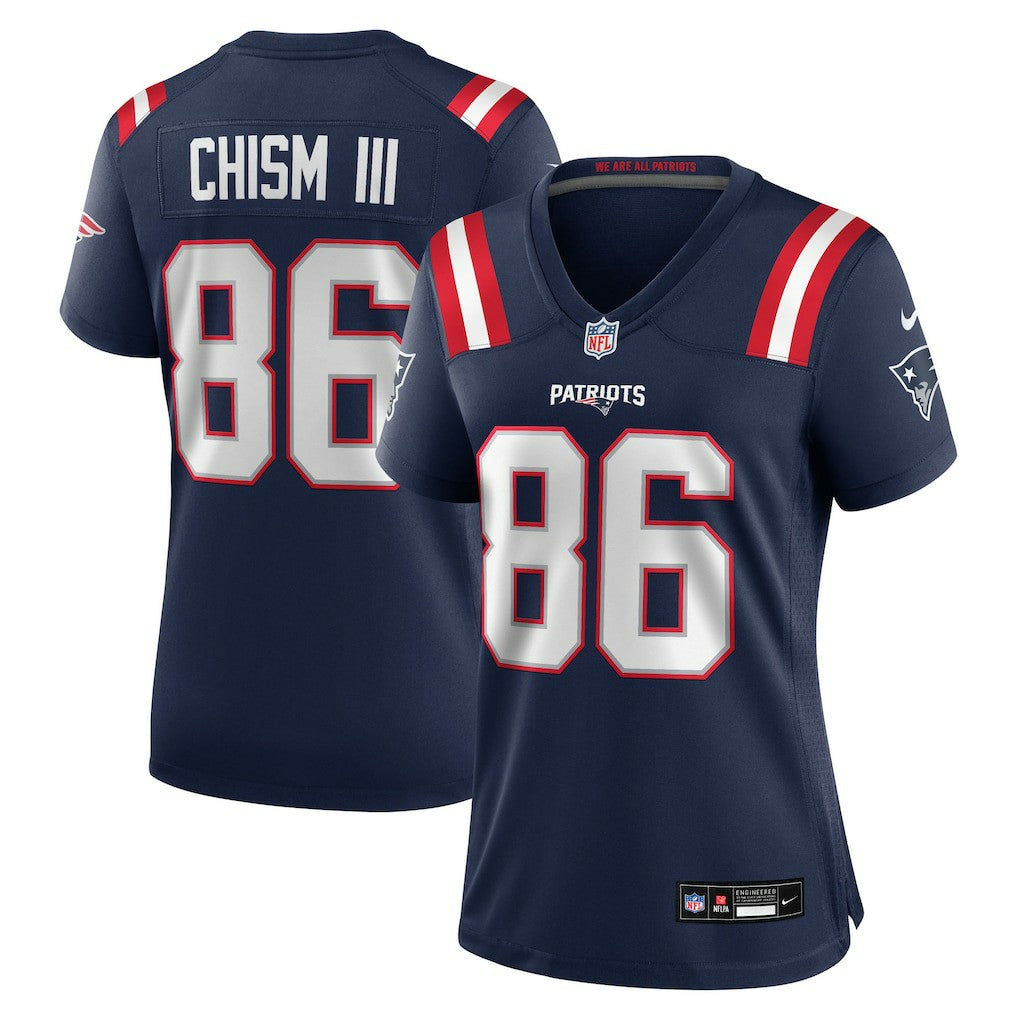 Efton Chism III New England Patriots Women's Team Game Jersey - Navy Jerseys
