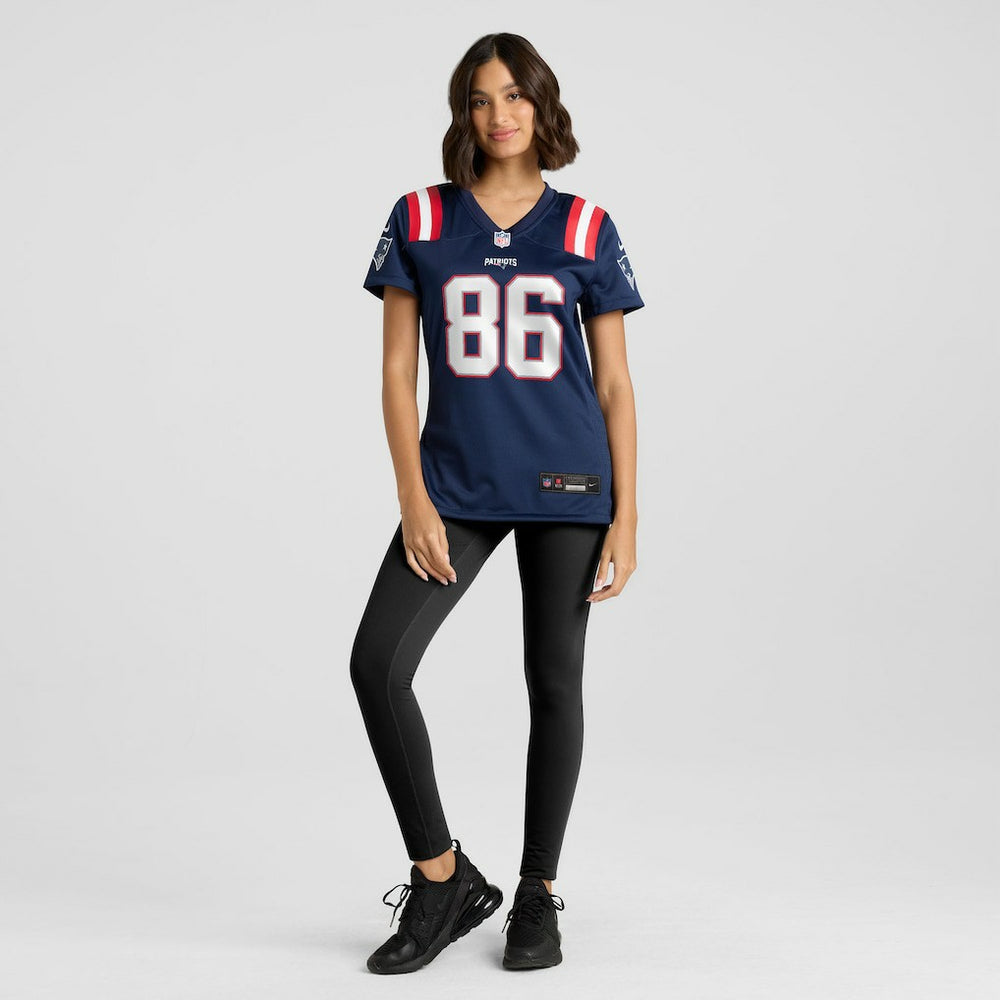 Efton Chism III New England Patriots Women's Team Game Jersey - Navy Jerseys