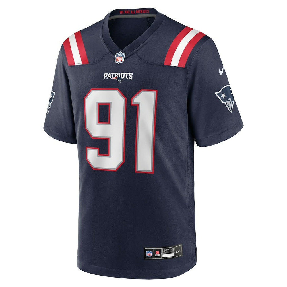Elijah Ponder New England Patriots Team Game Jersey - Navy Jerseys