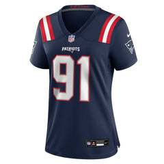 Elijah Ponder New England Patriots Women's Team Game Jersey - Navy Jerseys