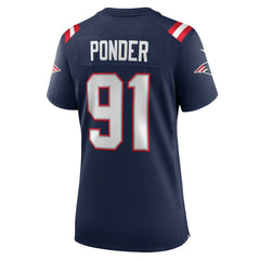 Elijah Ponder New England Patriots Women's Team Game Jersey - Navy Jerseys