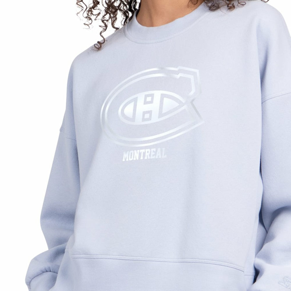 Montreal Canadiens Starter Women's Boxy Cropped Sweatshirt - Blue | US 203459786