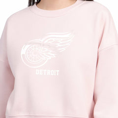 Detroit Red Wings Starter Women's Boxy Cropped Sweatshirt - Pink | US 203459788