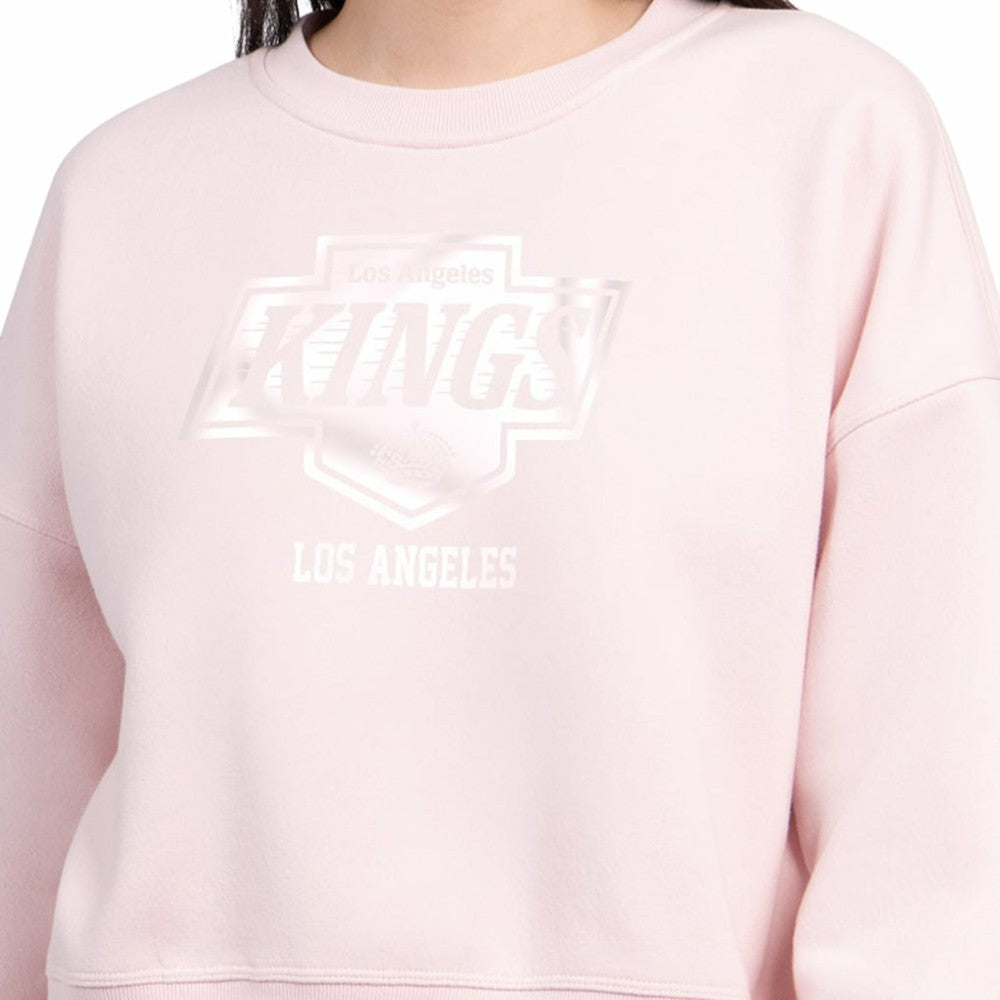 Los Angeles Kings Starter Women's Boxy Cropped Sweatshirt - Pink | US 203459793