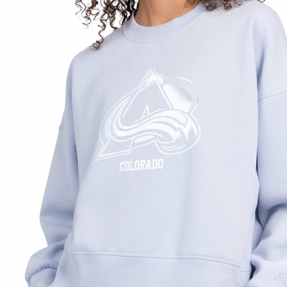 Colorado Avalanche Starter Women's Boxy Cropped Sweatshirt - Blue | US 203459796