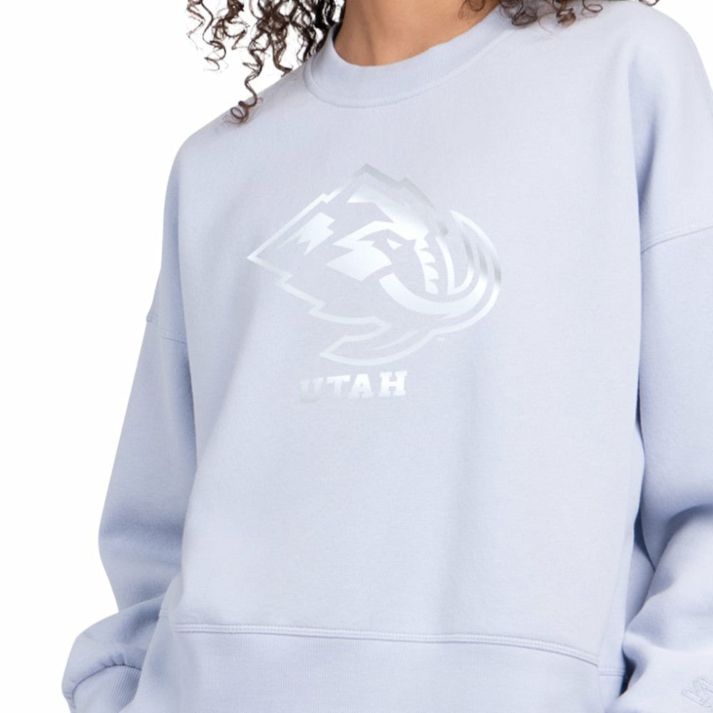 Utah Mammoth Starter Women's Boxy Cropped Sweatshirt - Blue | US 203459801