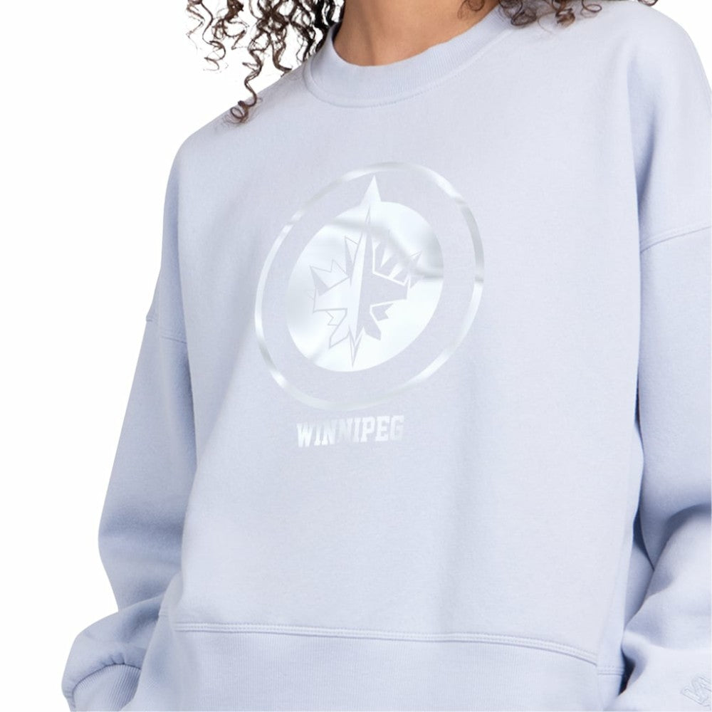 Winnipeg Jets Starter Women's Boxy Cropped Sweatshirt - Blue | US 203459805