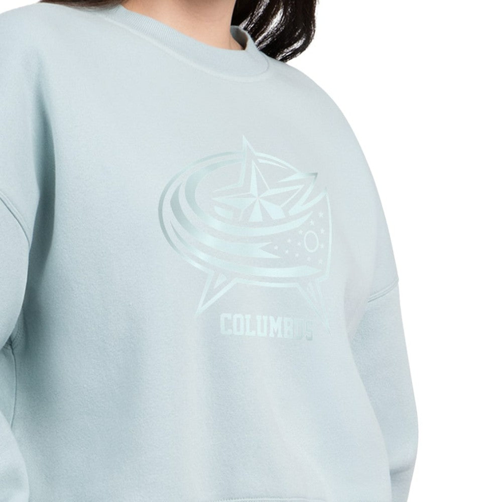 Columbus Blue Jackets Starter Women's Boxy Cropped Sweatshirt - Green | US 203459811