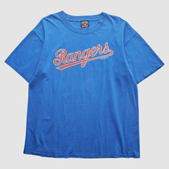 Texas Rangers Stitches 2002 T-Shirt - Blue - Vintage T-shirts