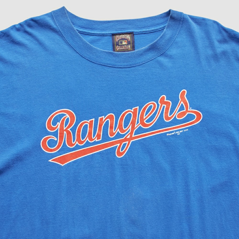 Texas Rangers Stitches 2002 T-Shirt - Blue - Vintage T-shirts