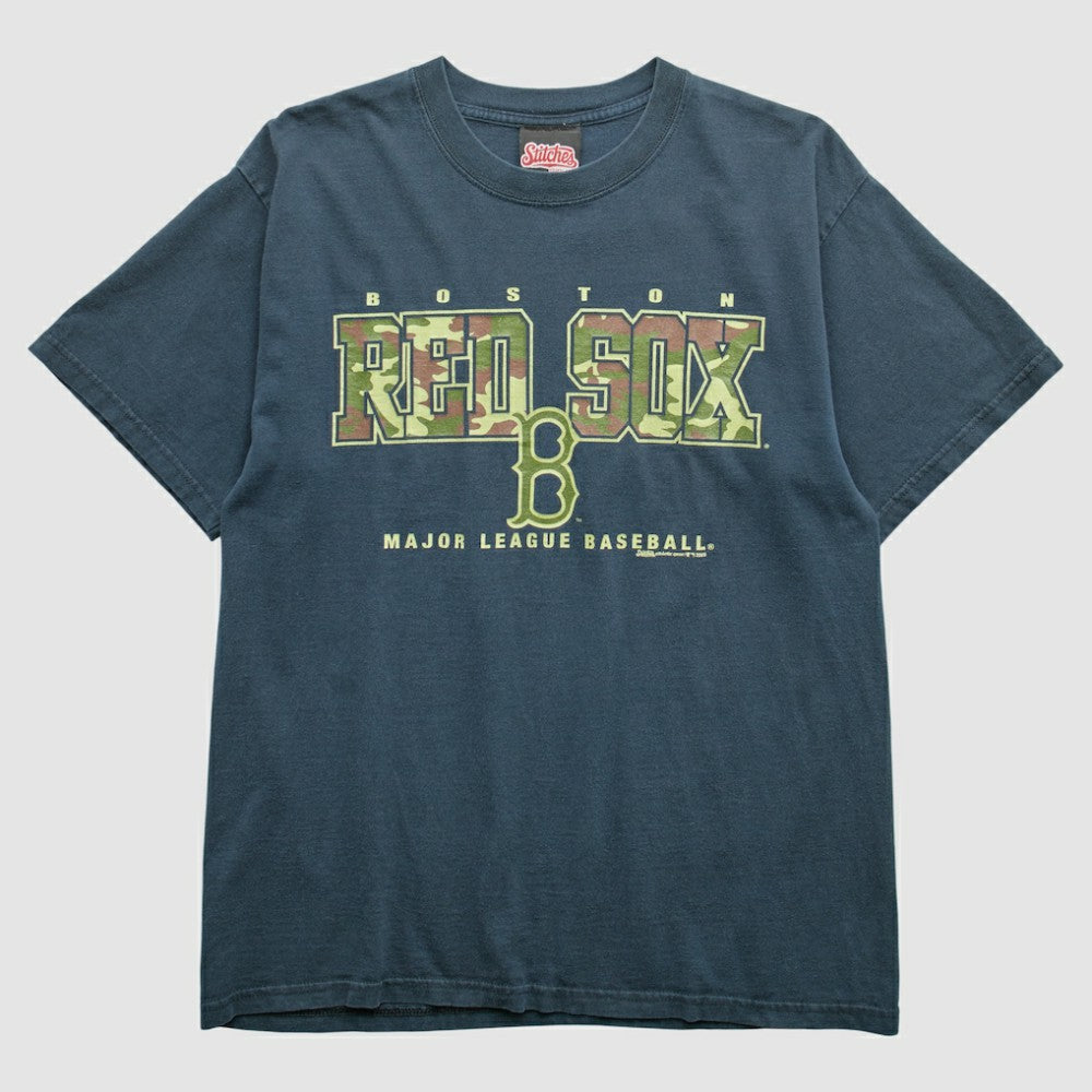 Boston Red Sox Stitches 2005 T-Shirt - Navy - Vintage T-shirts
