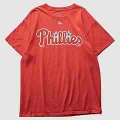 Philadelphia Phillies Majestic 2013 T-Shirt - Red - Vintage T-shirts