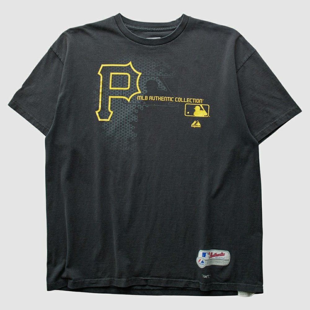 Pittsburgh Pirates Majestic 2000s T-Shirt - Black - Vintage T-shirts