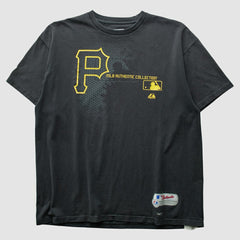 Pittsburgh Pirates Majestic 2000s T-Shirt - Black - Vintage T-shirts