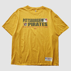 Pittsburgh Pirates Majestic 2008 T-Shirt - Yellow - Vintage T-shirts