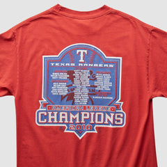 Texas Rangers Majestic 2010 T-Shirt - Red - Vintage T-shirts