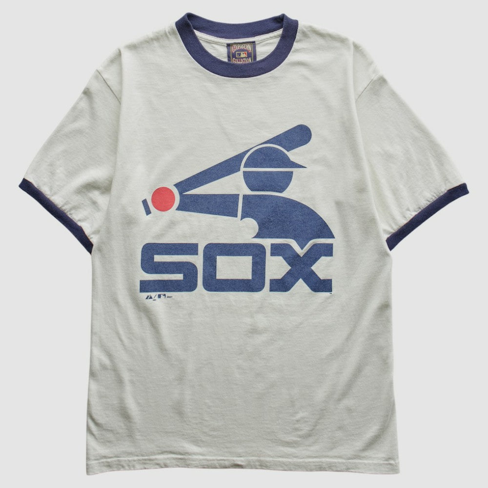 Boston Red Sox Majestic cooperstown collection 2007 T-Shirt - White - Vintage T-shirts