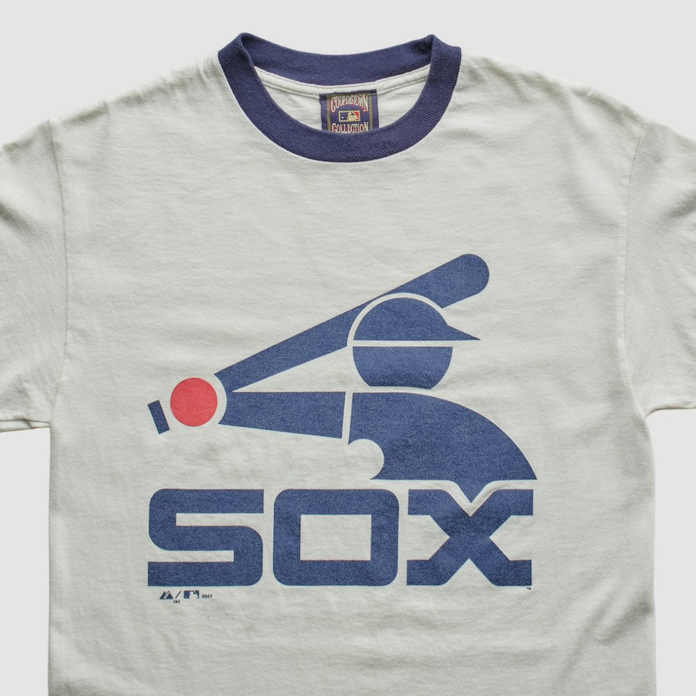 Boston Red Sox Majestic cooperstown collection 2007 T-Shirt - White - Vintage T-shirts