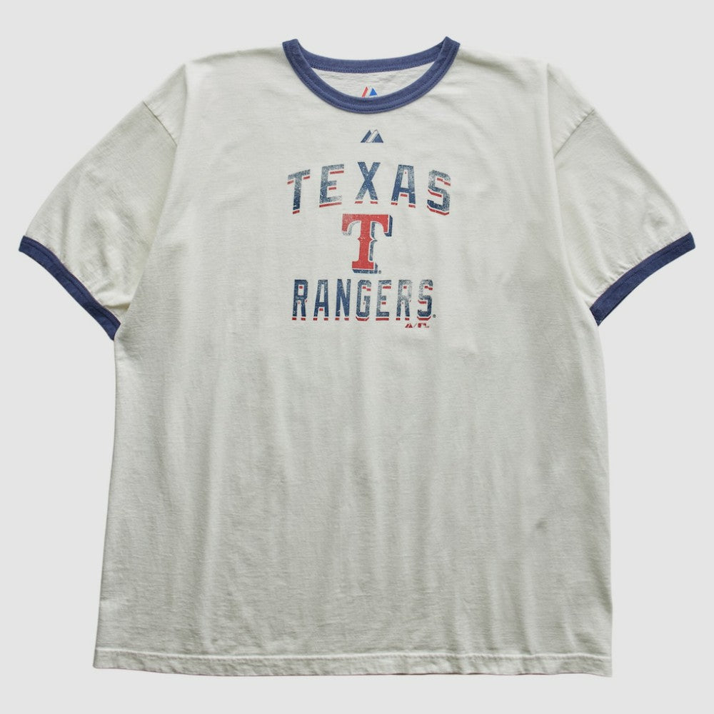Texas Rangers Majestic 2010 T-Shirt - White - 2XVintage T-shirts