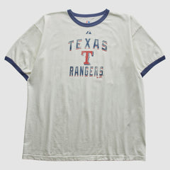 Texas Rangers Majestic 2010 T-Shirt - White - 2XVintage T-shirts