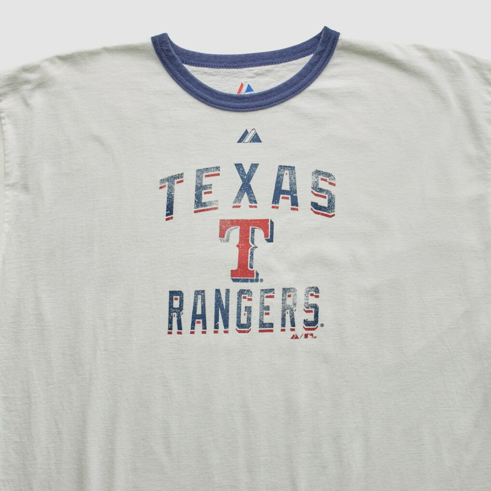 Texas Rangers Majestic 2010 T-Shirt - White - 2XVintage T-shirts