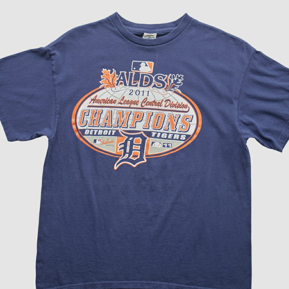 Detroit Tigers 2011 T-Shirt - Blue - Vintage T-shirts