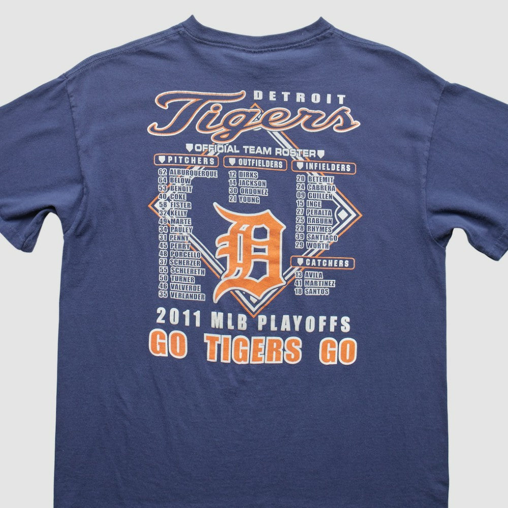 Detroit Tigers 2011 T-Shirt - Blue - Vintage T-shirts