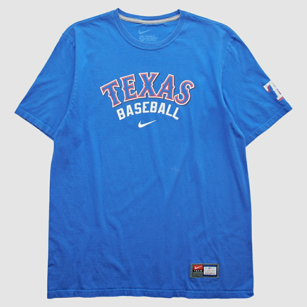 Texas Rangers Nike 2010s T-Shirt - Blue - Vintage T-shirts