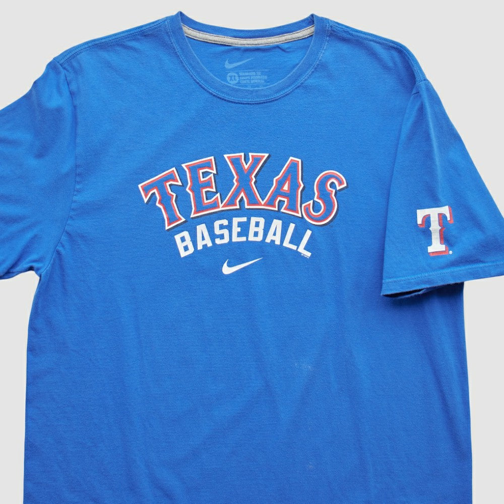 Texas Rangers Nike 2010s T-Shirt - Blue - Vintage T-shirts