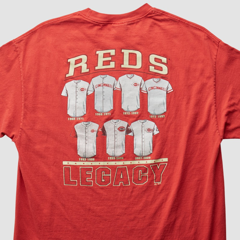 Cincinnati Reds Majestic 2000s T-Shirt - Red - Vintage T-shirts