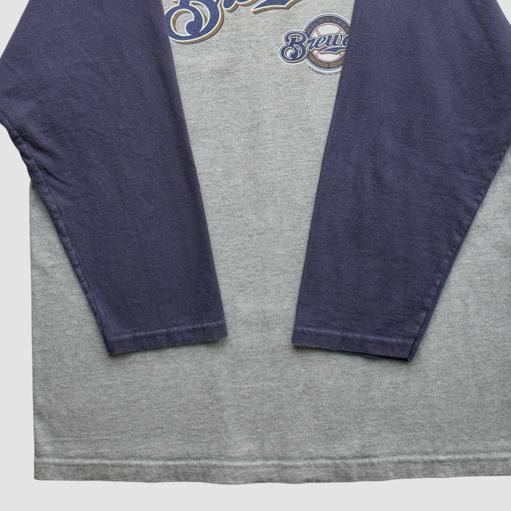 Milwaukee Brewers Lee Apparel 2007 T-Shirt - Heather Gray - Vintage T-shirts