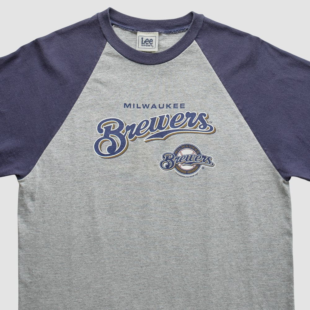 Milwaukee Brewers Lee Apparel 2007 T-Shirt - Heather Gray - Vintage T-shirts