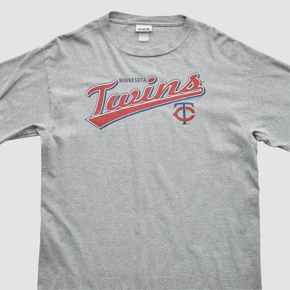 Minnesota Twins CSA 2000s T-Shirt - Gray - Vintage T-shirts