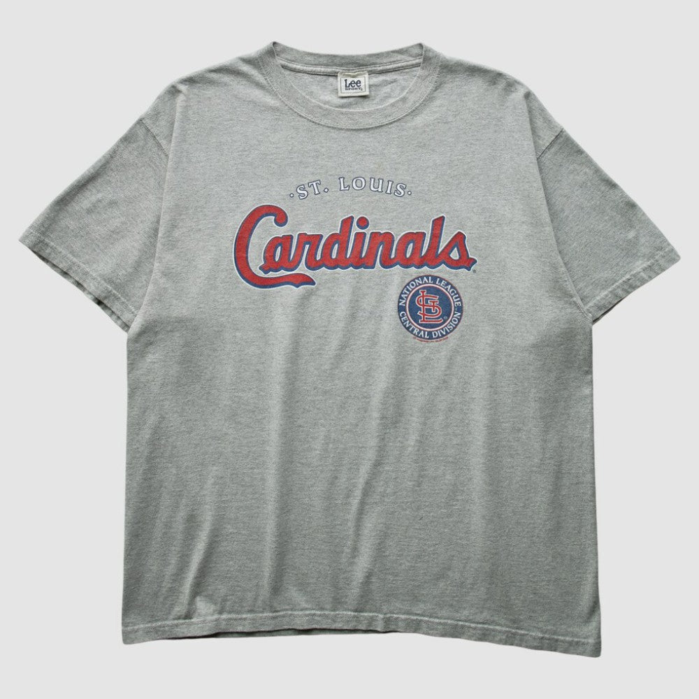 St. Louis Cardinals Lee Apparel 2000s T-Shirt - Heather Gray - XVintage T-shirts